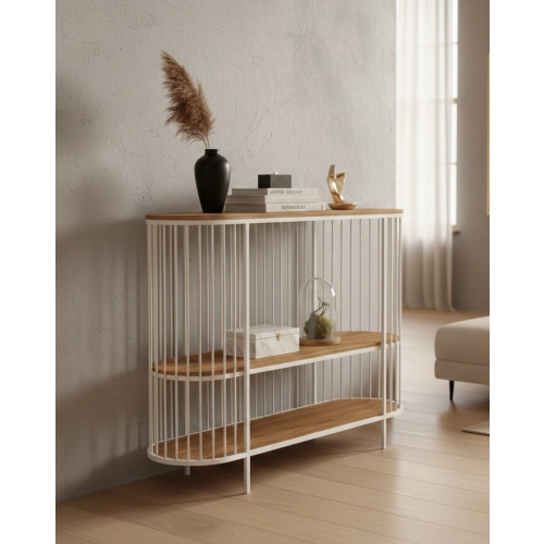 KONSOLA Z DREWNA LITEGO DĄB OLCHA JESION SKD-346